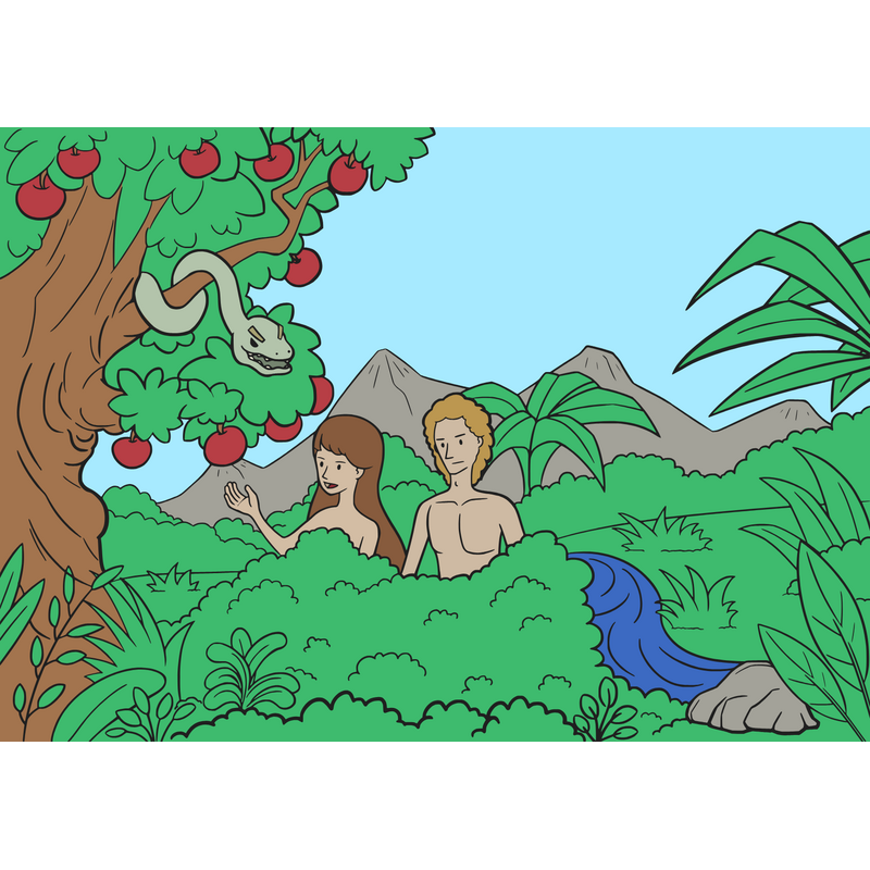 Adam and Eve Logo PNG Vector, Icon Transparent