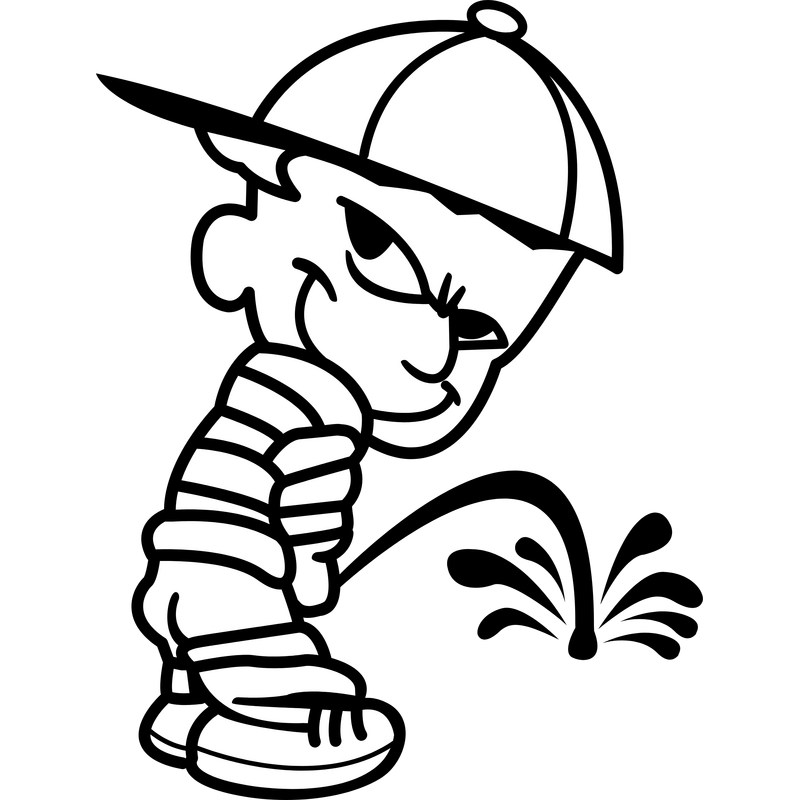 Boy Pissing Logo PNG Vector  PNG