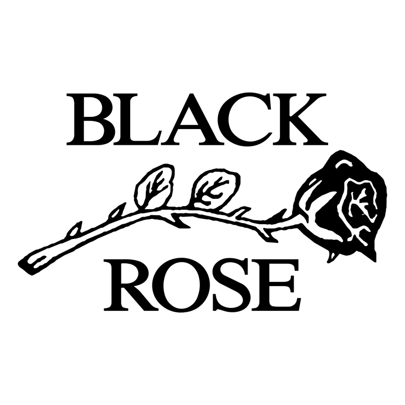 Black Rose Leather Logo PNG Vector, Icon Transparent
