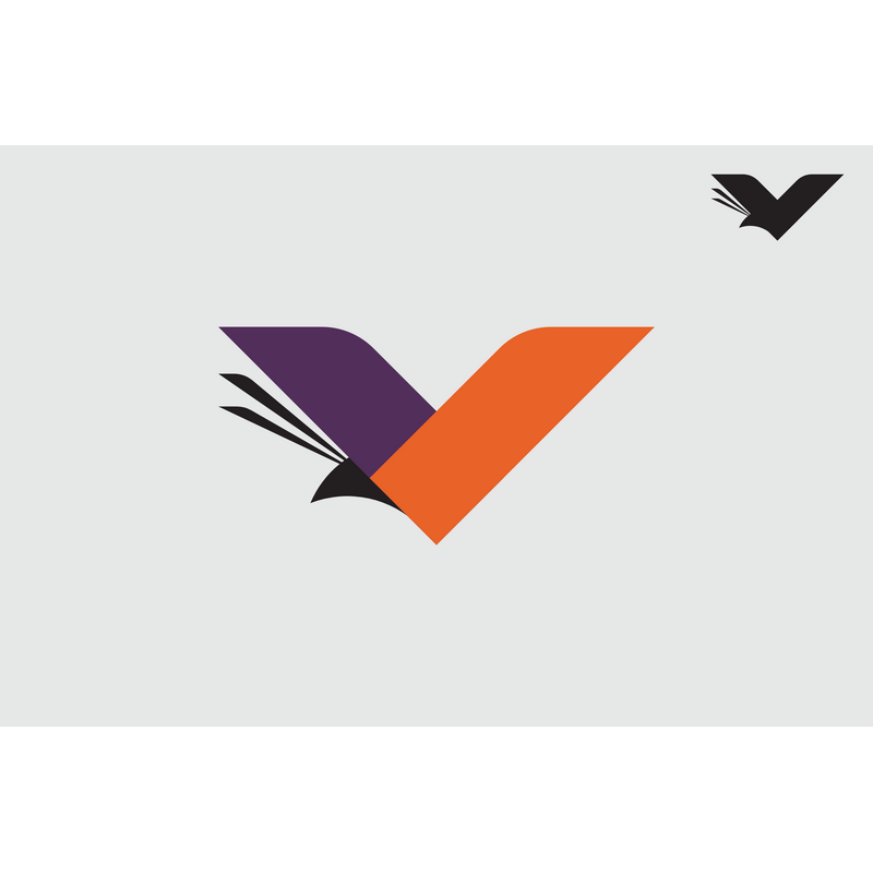 Birdbook And Letter V 标志 PNG Vector  PNG