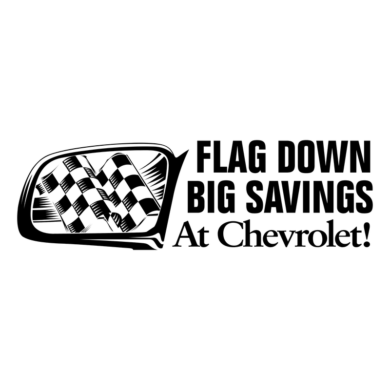 Chevrolet Flag Down Big Savings Logo PNG Vector  PNG