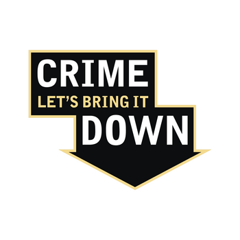 Crime Let's Bring It Down Logo PNG