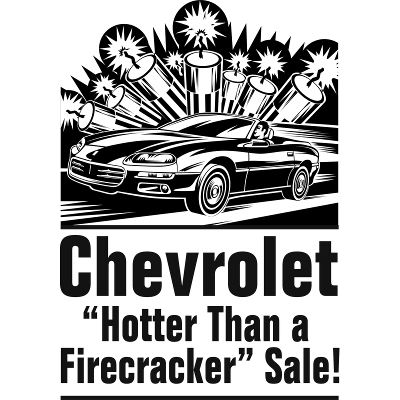 Chevrolet Firecracker Sale Logo PNG Vector  PNG