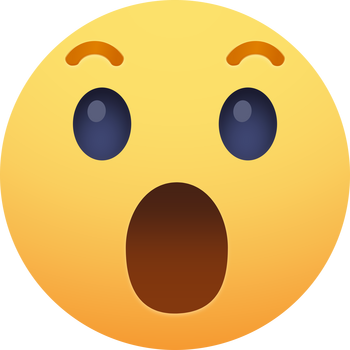 Facebook Reaction: Wow Лого PNG Прозрачно