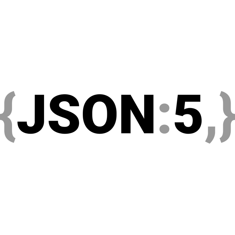 Json 5 标志 PNG Vector  PNG
