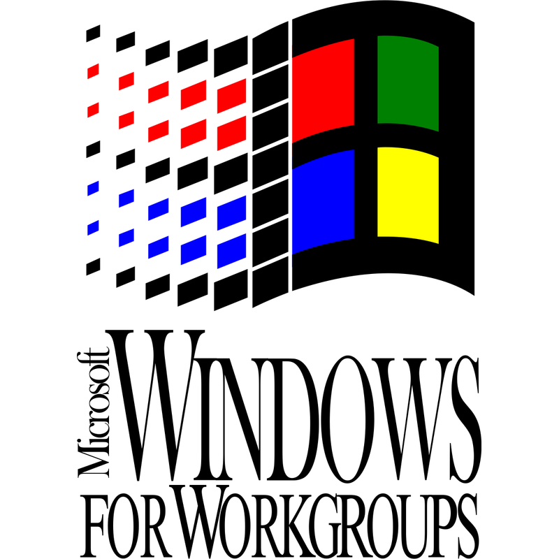 Microsoft Windows for Workgroups Logo PNG Vector, Icon