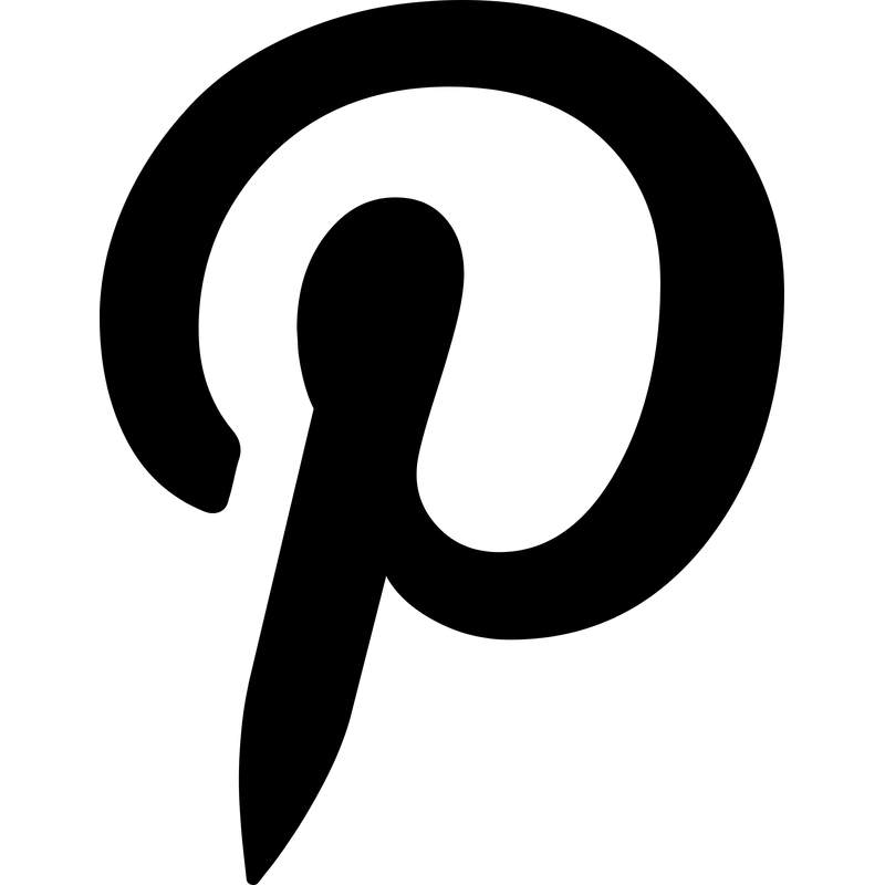 Pinterest Black Logo PNG Vector  PNG