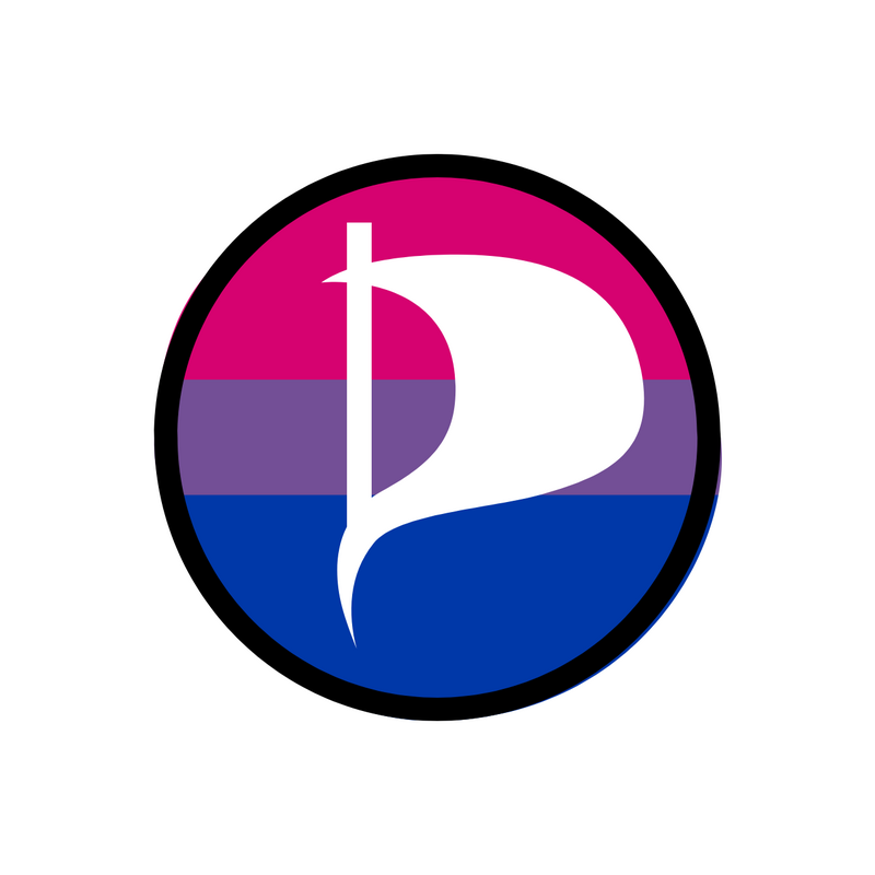 Pirate Parties Bisexual Logo PNG Vector, Icon Transparent