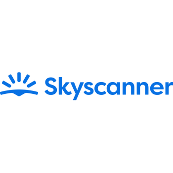 Skyscanner  Lockuphorizontal Skyblue Rgb Лого PNG Прозрачно