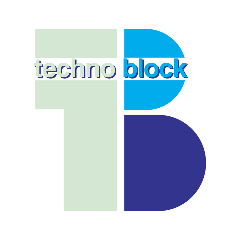 Techno Block Logo PNG Vector  PNG