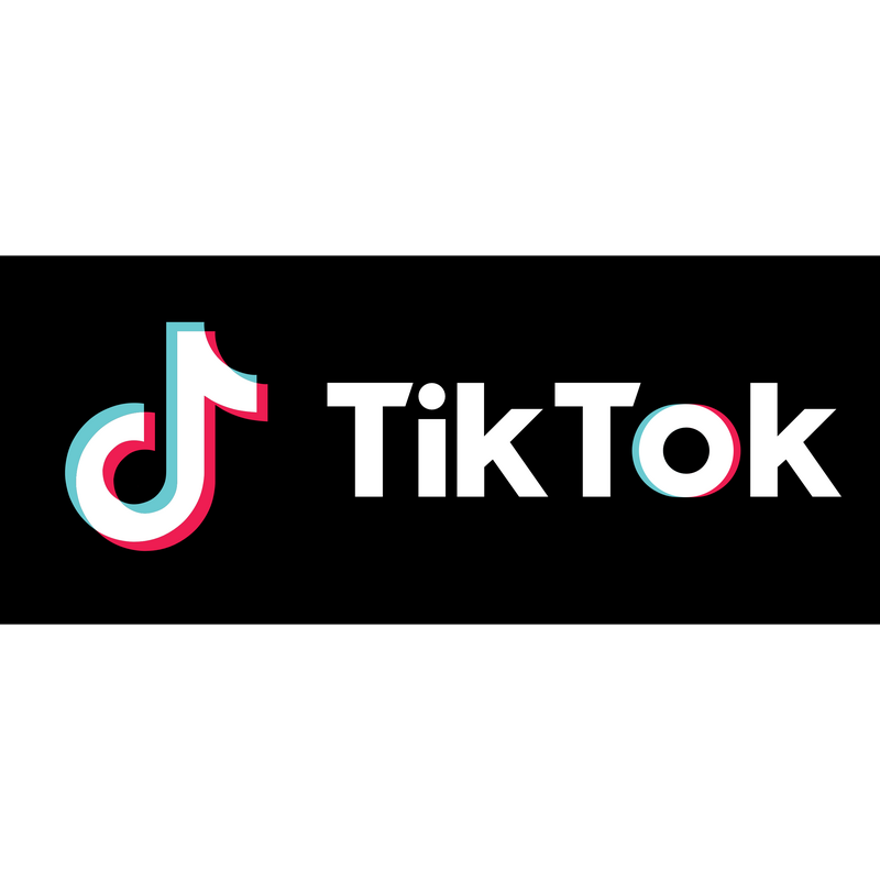 Tiktok Banner Black Logo PNG Vector, Icon Transparent