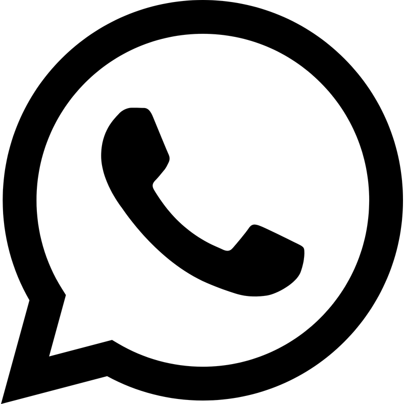 WhatsApp Glyph Black Logo PNG Vector  PNG
