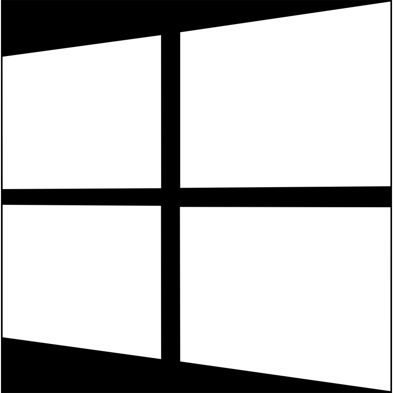 Windows 10 (white) Logo PNG Vector, Icon Transparent